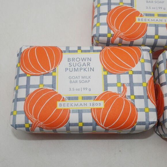 3 Bars of NEW Beekman 1802 Goat Milk Brown Sugar Pumpkin Body Soap Bar 3.5 oz ea - Picture 2 of 3